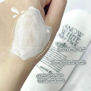 Kem dưỡng trắng body snow white milky pack