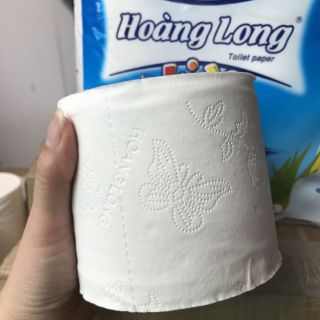 Sỉ Bành 10 lốc × 6 cuộn (60 cuộn) giấy vệ sinh không lõi Hoàng long Kid_Hàng chính hãng loại 1