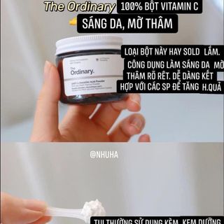 Bột vitamin C the ordinary 100% siêu phẩm trong làng trắng da