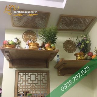 Mẫu bàn thờ mẹ quan âm treo tường, bàn Phật đẹp hiện đại đẹp nhất