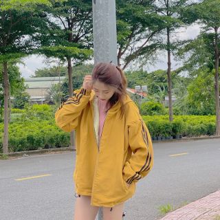 Áo khoác bomber nam nữ chất vải da lộn form rộng cao cấp