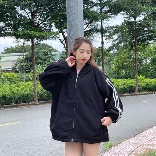 Áo khoác bomber nam nữ chất vải da lộn form rộng cao cấp