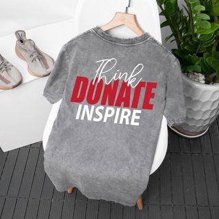 BIGSIZE - Áo thun wash hiệu ứng BB Boiz form bigsize 90kg - 130kg- xám in chữ
