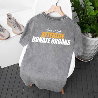 BIGSIZE - Áo thun wash hiệu ứng BB Boiz form bigsize 90kg - 130kg- xám in chữ