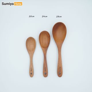 Muỗng canh gỗ xà cừ SUMIYA, vá múc canh gỗ tự nhiên