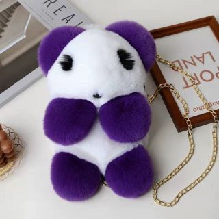 ￼Túi lông đeo chéo hình gấu trúc dễ thương giá sỉ