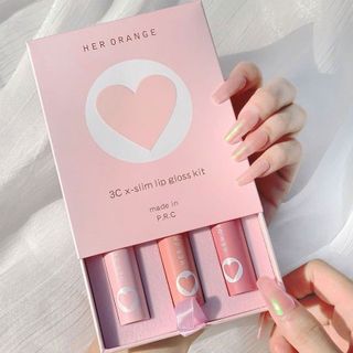 Set son kem lì 3 cây #HERORANGE Tết vỏ hồng phấn 3Cx Slim giá sỉ