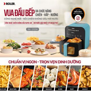 Nồi chiên không dầu điện tử đa năng kết hợp hơi nước STEAM 4L Roler RA-3123A