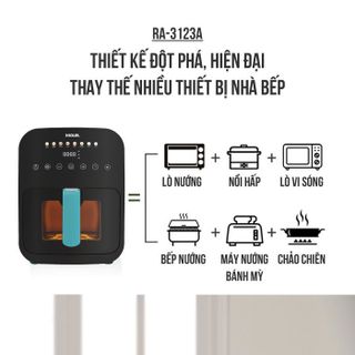 Nồi chiên không dầu điện tử đa năng kết hợp hơi nước STEAM 4L Roler RA-3123A