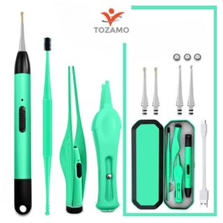 Bộ Dụng Cụ Lấy Ráy Tai silicon Có Đèn Led 4 Món Kèm Hộp Đựng Cao Cấp Có Sử Dụng Cổng Sạc USB
