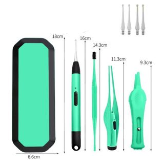 Bộ Dụng Cụ Lấy Ráy Tai silicon Có Đèn Led 4 Món Kèm Hộp Đựng Cao Cấp Có Sử Dụng Cổng Sạc USB