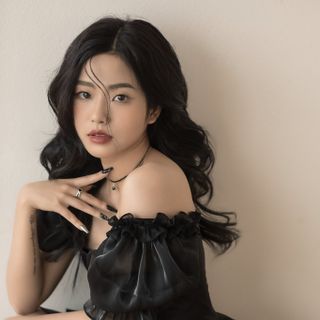 Váy trễ vai dáng xoè chất liệu organza kiểu váy công chúa siêu xinh- NV302
