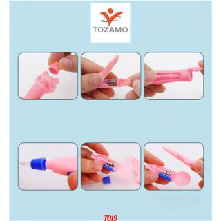 Bộ 2 dụng cụ lấy ráy tai cho bé hình thú có đèn soi- Tặng kèm hộp đựng T019