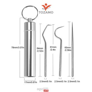 Bộ Dụng Cụ Xỉa Răng Tại Chỗ 3 Món Bằng Thép Không Gỉ 304 T011