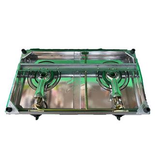 Bếp gas đôi  KUSHINA K-112 (Japan Technology) mặt kính cường lực, đầu đốt bằng nhôm