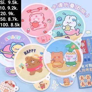 Quạt gấp gọn tự bung bỏ túi siêu tiện lợi, Quạt Nhựa Tròn Cầm Tay