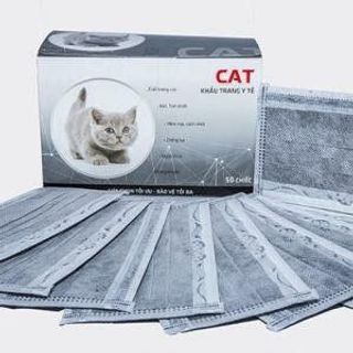 KHẨU TRANG Y TẾ CAT THAN HOẠT TÍNH 4 LỚP (HỘP 50 CÁI) giá sỉ