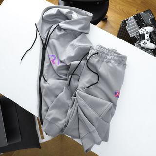 bộ khoác có mũ kéo khóa PA RIS