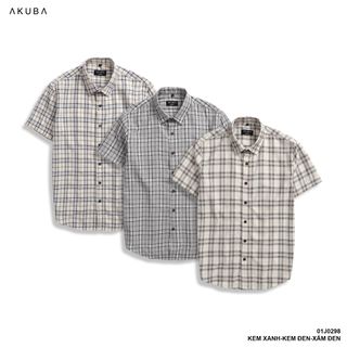 ÁO SƠ MI TAY NGẮN CARO AKUBA 01J0298