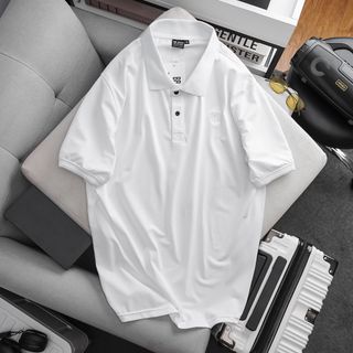 BIGSIZE - Áo thun polo trơn hình thiêu chìm form bigsize 85kg - 130kg