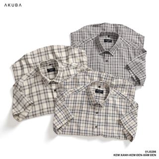ÁO SƠ MI TAY NGẮN CARO AKUBA 01J0298