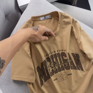 Áo thun nam cổ tròn cotton100% co giãn 4 chiều, dày dặn, thoáng mát