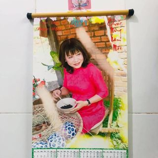 Lịch, tranh lụa treo tường in theo yêu cầu kt 30x60cm giá sỉ