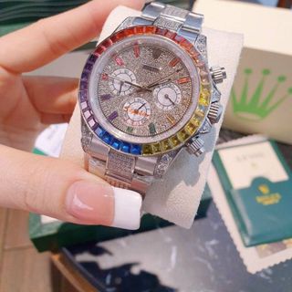 ĐỒNG HỒ ROLLEX ĐÁ MÀU DIAMOND CAO CẤP