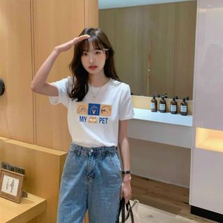 Áo thun, áo phông nữ in hình cực xinh chất thun cotton cao cấp in hình nét giá sỉ - giá bán buôn
