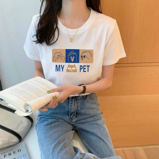 Áo thun, áo phông nữ in hình cực xinh chất thun cotton cao cấp in hình nét giá sỉ - giá bán buôn