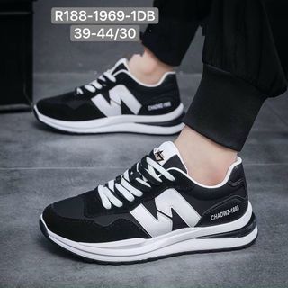 Giày thể thao nam chất da mềm họa tiết N R188