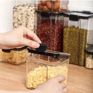 Hộp nhựa đựng đồ khô trong suốt, Hộp nhựa bảo quản đồ khô, Hộp đựng thực phẩm nắp kín chống ẩm mốc