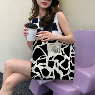 Túi Tote Đeo Chéo Vải Canvas Phong Cách Hàn Quốc Dung Tích Lớn