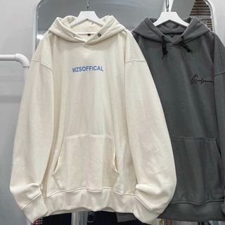 Áo hoodie chống nắng thun nỉ logo in wzsoffical form dưới 70kg đẹp xuất sắc