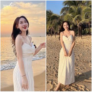 Váy Đi Biển Đẹp 2 Dây Maxi Phong Cách Basic Siêu Quyến Rũ - NV296
