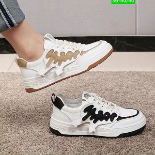 Giày thể thao nữ chất da mềm màu trắng phối màu đẹp S3516
