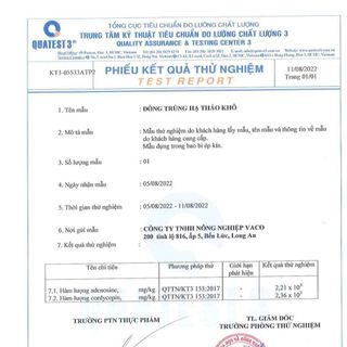 Nấm đông trùng hạ thảo sấy thăng hoa hũ loại 1 10gr