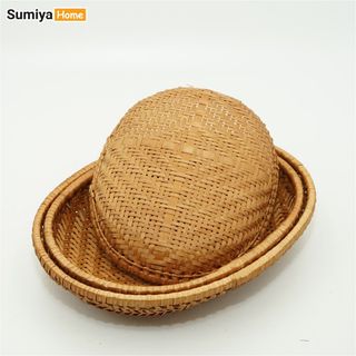 Rổ tre hun khói hình bầu dục, nguyên liệu tự nhiên thân thiện với môi trường, dùng trang trí, để thức ăn
