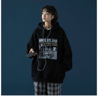 Áo hoodie nỉ logo in unfl studio form dưới 70kg đẹp xuất sắc