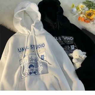 Áo hoodie nỉ logo in unfl studio form dưới 70kg đẹp xuất sắc
