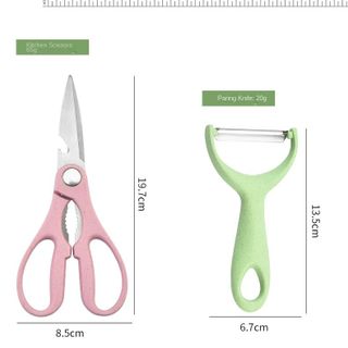Bộ dao kéo và nạo củ cầm tay nhà bếp 6 món Set dao làm bếp 6 món đẹp