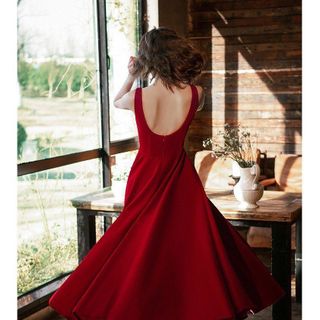 ĐẦM ĐỎ TÙNG XÒE XẾP LI - DT1683