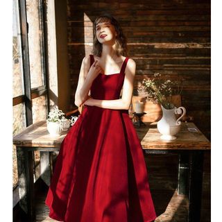 ĐẦM ĐỎ TÙNG XÒE XẾP LI - DT1683