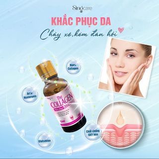 Nước Collagen 20000mg giúp giảm nám, sáng da, đẹp da Hộp 10 Chai - Singcare