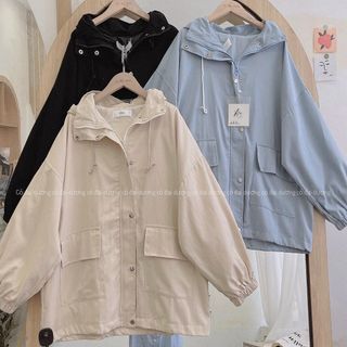 ÁO KHOÁC DA LỘN NÓN NỮ 1 LỚP CÓ NÓN
