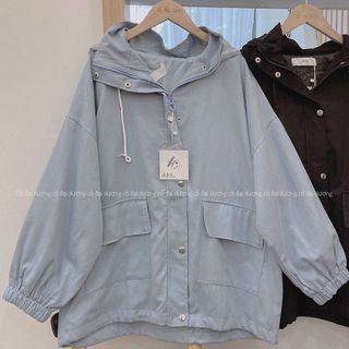 ÁO KHOÁC DA LỘN NÓN NỮ 1 LỚP CÓ NÓN