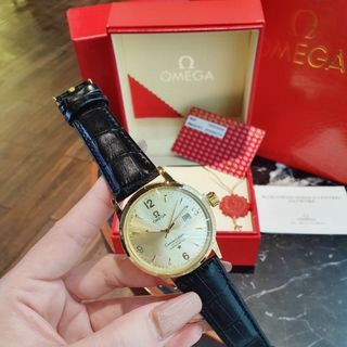 ĐỒNG HỒ NAM OMEGA DÂY DA HOT