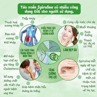 Hộp tảo xoắn Spirulina bột sấy lạnh 500G