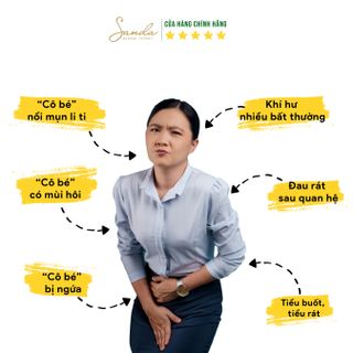 Gel rửa vùng kín hàng ngày Sanda Intimate Wash Gel giúp hỗ trợ điều trị các bệnh phụ khoa chiết xuất 100% thảo dược thiên nhiên