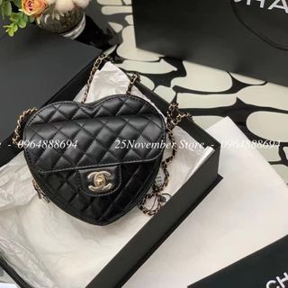 Túi Xách Nữ CHa.nel Tim-Size Mini -Màu Đen-Bán Sỉ-Bán Buôn